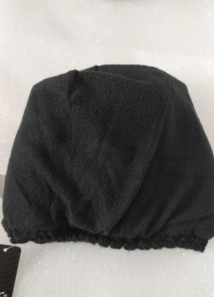 Женская черная шапка, флис.5 фото