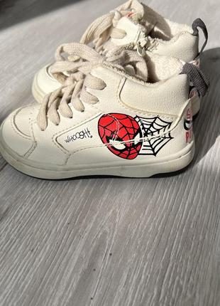 Хайтопи кросівки чобітки черевики спайдермен людина павук3 фото