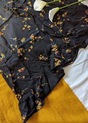 Чорна сукня в квіточку7 фото