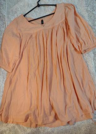 Плаття//only-limitless міді плаття сукня базік туніка абрикосова персикова жата ткана (можна вагітним)