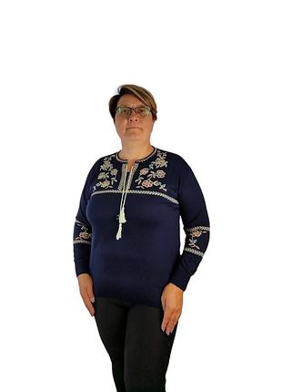 Джемпер вышиванка батал / супер батал 8