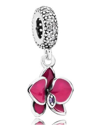 Шарм роздільник орхідея на браслет в стилі pandora1 фото