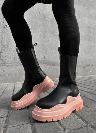 Ботинки bottega кожаные на осень2 фото