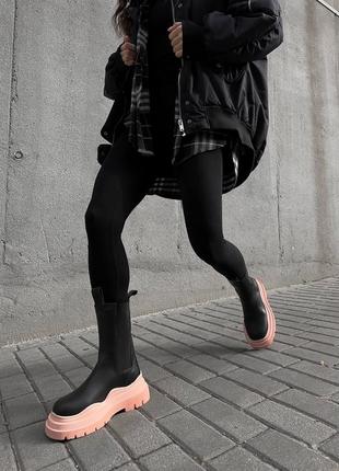 Ботинки bottega кожаные на осень5 фото