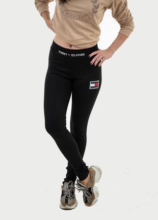 Женские леггинсы tommy hilfiger t-6507 black m