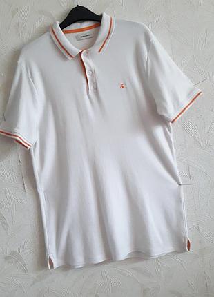 Брендовое поло, 48-50, хлопок, jack&jones