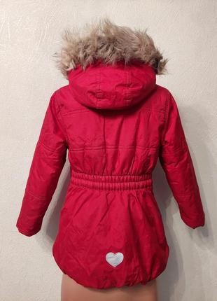 Красное дутое пальто, удлиненая куртка демисезон2 фото