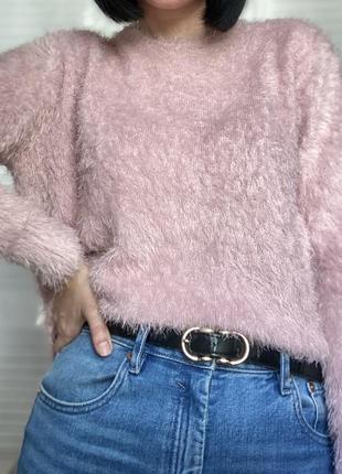 Пушистый розовый свитерик s h&amp;m1 фото
