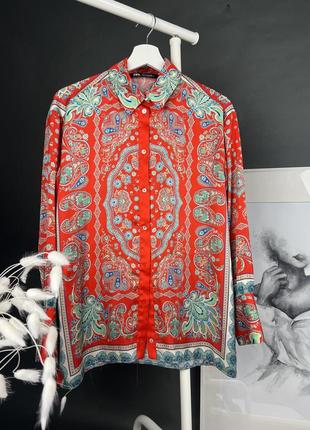 Атласна рубашка zara