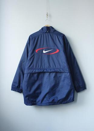 Nike vintage nylon big logo куртка мужская найк винтаж нейлоновая оверсайз вышитый логотип свуш swoosh y2k xl