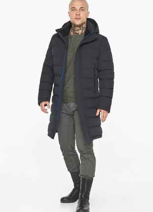 Мужская графитовая куртка городская на зиму модель 51801 (остался только 56(3xl))8 фото