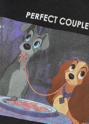 🤍классный коттоновый черный свитшот disney с песиками из мультфильма🥰5 фото