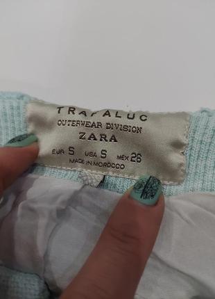 Пиджак, жакет на молнии с баской ментолового цвета  zara 40-4210 фото