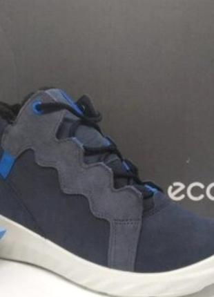 Кожаные зимние ботинки ecco мембрана gore tex оригинал