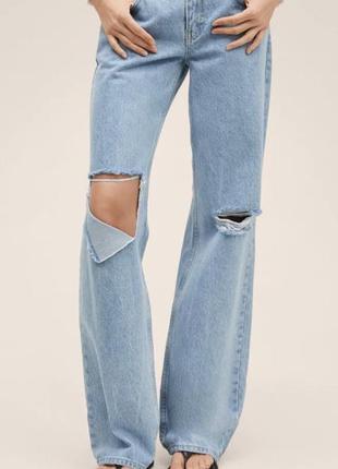 Mango wide leg джинси 36