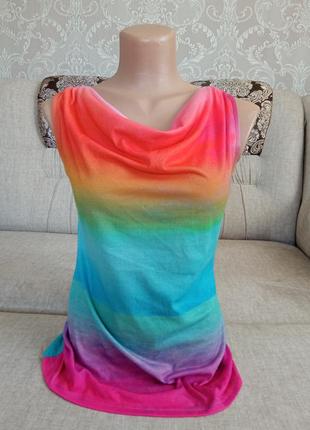 Майка безрукавка радуга