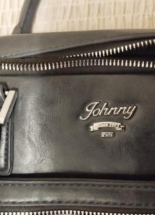 Новая большая кожаная брендовая люксовая премиум сумка шопер под ноутбук дорожная сумка johnny paris2 фото