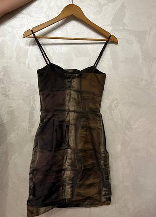 Платье хаки на корсетной основе2 фото