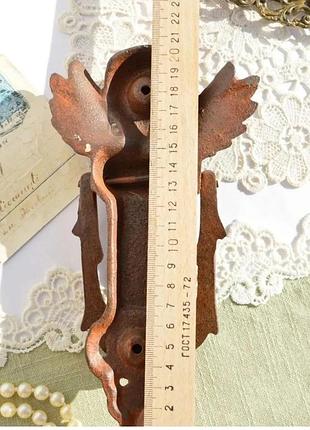 Дверной кнокер, молоток на дверь дачи особняка, ангел! стуколка. чугун. германия.