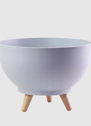 Вазон на ножках satina 24 см 3,9 л платина