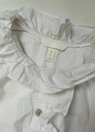 Красивая блуза рубашка с рюшами h&m.3 фото