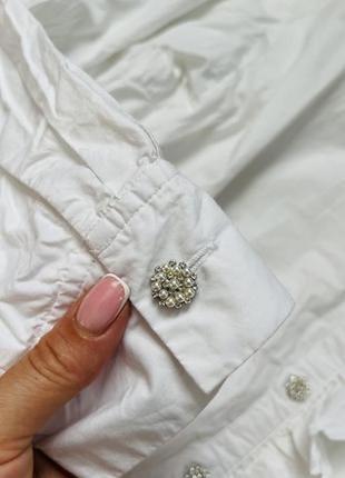 Красивая блуза рубашка с рюшами h&m.7 фото