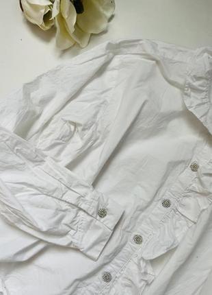 Красивая блуза рубашка с рюшами h&m.4 фото