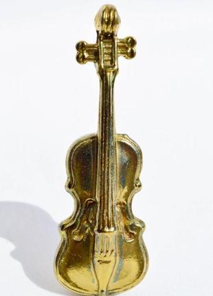 Коллекционная миниатюра,скрипка! латунь! england!