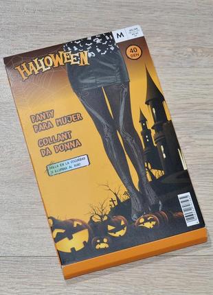 Колготки halloween s. m. l светятся 40 den капроновые колготы скелет кости карнавальный костюм хэллоуин хеллоуин хелоуин хелловин хэлловин lidl esmara4 фото