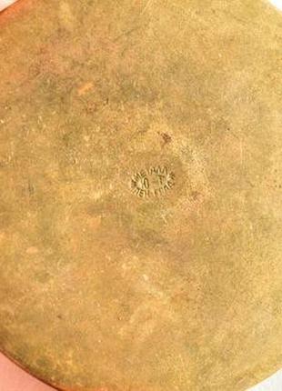 Старинная пудреница,зеркальце! латунь!