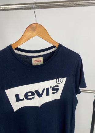 Чоловіча футболка levis синя левіс s-m