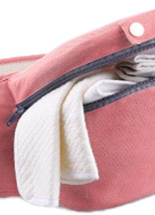 Хіпсит, ерго-рюкзак, кенгуру, перенесення baby carrier 6в1 рожевий6 фото