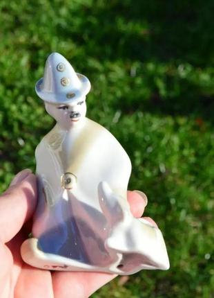 Чудова статуетка легендарного полонського завода "клоун карандаш із собачкою кляксою"