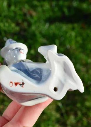 Чудова статуетка легендарного полонського завода "клоун карандаш із собачкою кляксою"