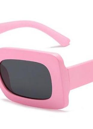 Женские прямоугольные солнцезащитные очки, розовые2 фото