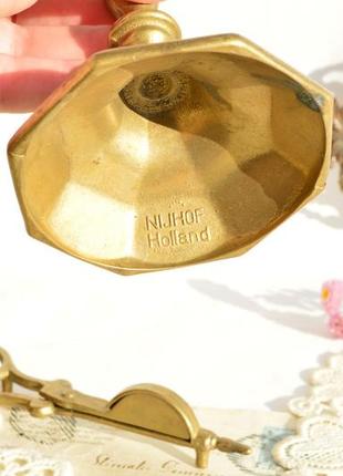 Винтажный подсвечник с гасителем для свечей! бронза. голландия