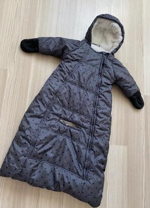 Конверт комбінезон в каляску чорний