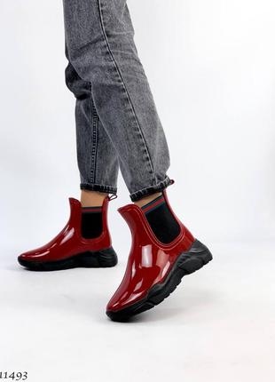 Резинові черевики гумові чоботи ботинки сапоги для непогоди2 фото