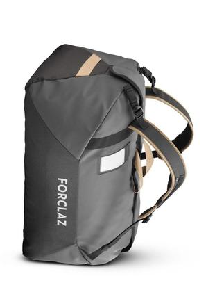 Спортивная дорожная сумка/рюкзак для трекинга forclaz 100л 75 x 45 x 40см серый4 фото