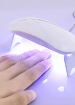 Мини-сушилка usb для ногтей 6 вт, светодиодная уф-лампа, usb, машина для отверждения гель-лака