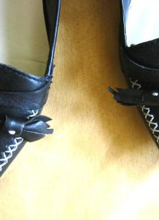 Черные кожаные туфли типа мокасины, натуральная кожа, enzo angiolini 6,5 р. (амер.)5 фото
