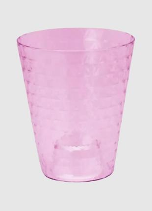 Вазон для орхідей diamond 13 см прозорий світло-рожевий