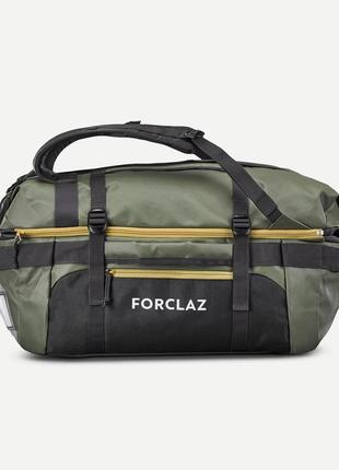 Спортивна дорожня сумка/рюкзак для трекінгу forclaz 40-60л 55 x 40 x 32см хаки1 фото