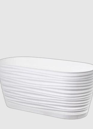 Горшок сахара 27 см с поддоном белый