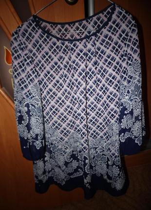 Дорогая лёгкая шифоновая блуза "ариадна" размер 50