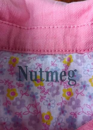 Рожева джинсова куртка для дівчинки 4-5 років, nutmeg5 фото