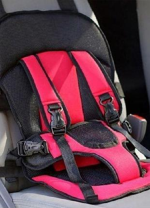 Детское бескаркасное автокресло multi function car cushion до 12 лет. bg-573 цвет: красный