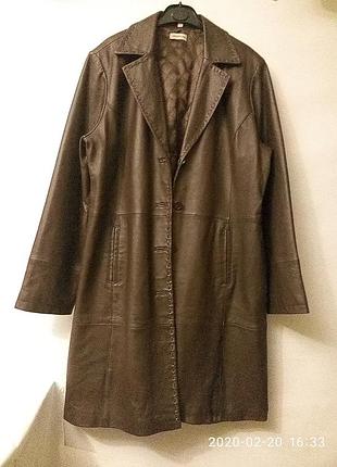 💯 кожа пальто тренч плащ натуральная кожа