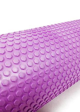 Массажный ролик easyfit foam roller 45 см фиолетовый3 фото