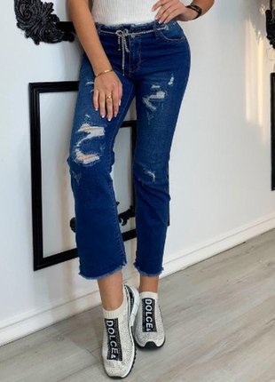 Sale! женские джинсы стильные стрейчевые,рваные amy.1 фото